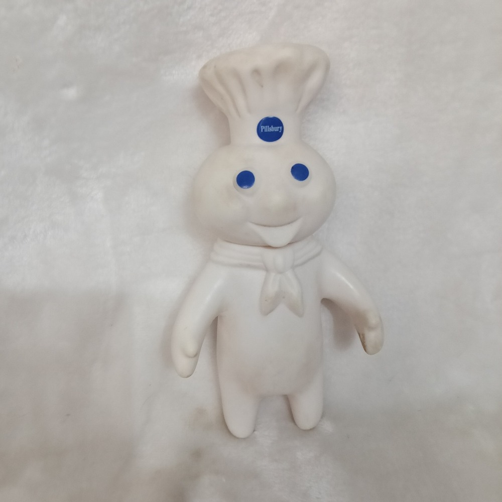 Vintage 1971 Pillsbury Doughboy Poppin Fresh Vinyl Squeeze Toy 7.25 Inch Figure
